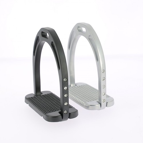 Estribos de aluminio con purpurina 1... Estribos de aluminio con purpurina 1...