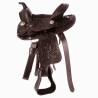 Selle western enfants cuir décorée Valley Miles 10 et 12 pouces