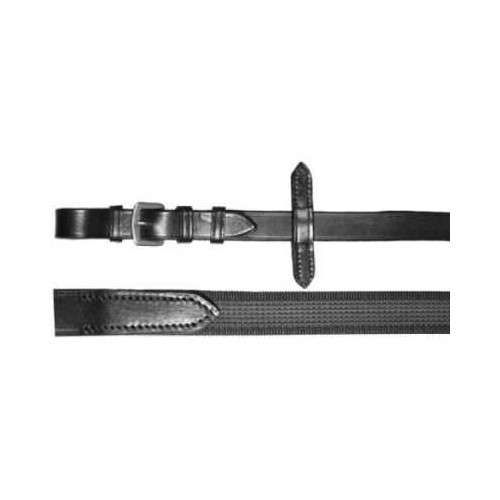 Rênes caoutchouc noire grip attaches...