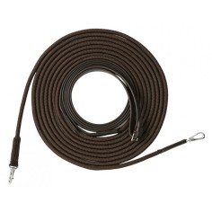 Longues rênes Riding World cuir/corde 2