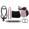 Kit completo sella in cuoio + briglia pony o shetland DMH