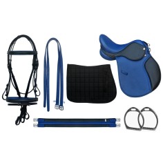 Kit selle cuir complet + bridon poney ou shetland DMH