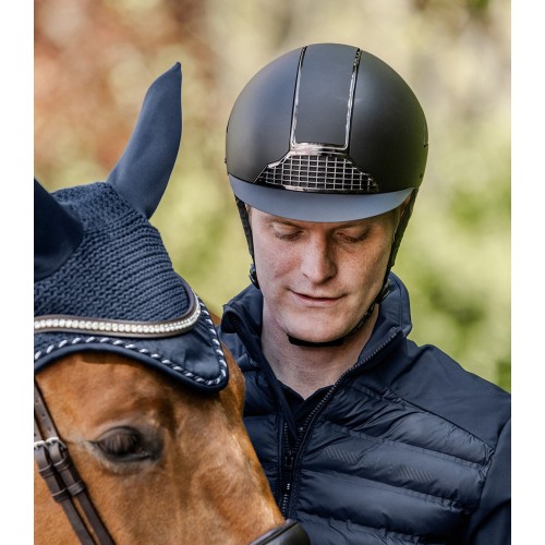 Casco de equitación cromado Swing H24 Casco de equitación cromado Swing H24