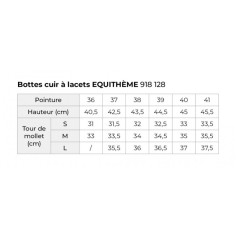Bottes cuir à lacets Equithème 2