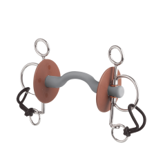 Weiches kurzes Pelham-Gebiss mit Zungendurchzugskanone