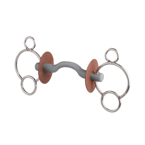 Zacht 3-rings bit met tongbeugel Beris