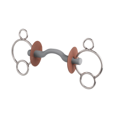 Weiches 3-Ring-Gebiss mit Zungendurchlasskanone Beris