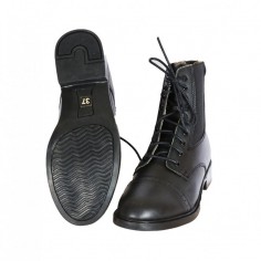 Boots d'équitation cuir à lacets et fermeture éclair DMH 2