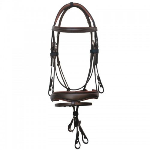 Bridon cuir avec muserolle pullback...