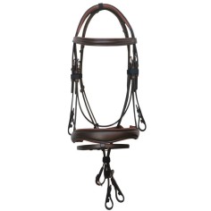 DMH Equitation Cabezada de cuero con muserola Majestic