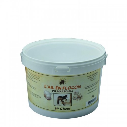 Copos de ajo para caballos