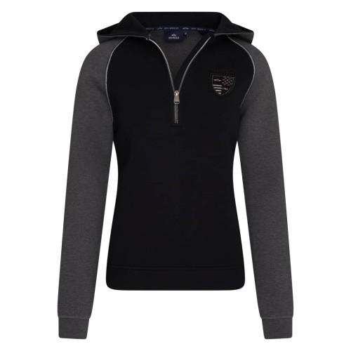 Felpa con cappuccio a mezza zip HV...