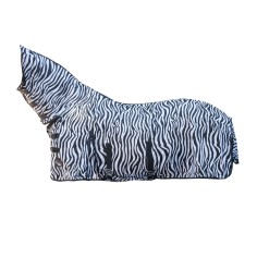 Fliegendecke mit Halsteil Zebra HKM mit Bauchlatz
